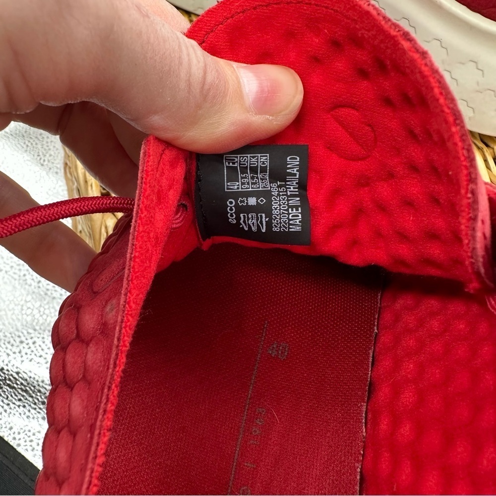 Red Textured Sneakers - Picture 7 of 7